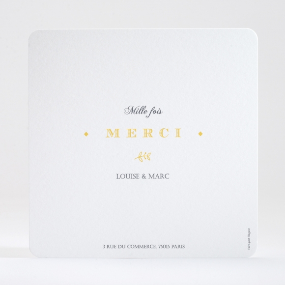 Remerciements mariage Typographies