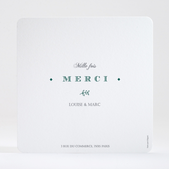 Remerciements mariage Typographies