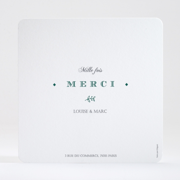 Remerciements mariage Typographies