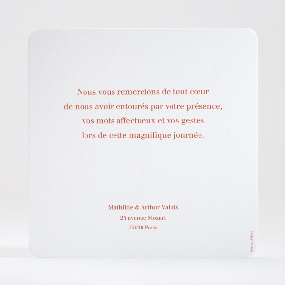 Remerciements mariage Innocence