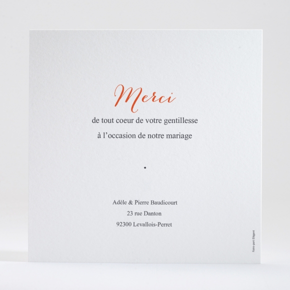 Remerciements mariage Moderne