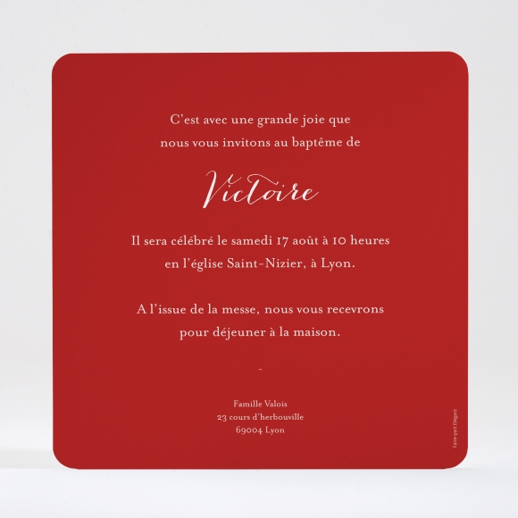 Faire-part de baptême Charme