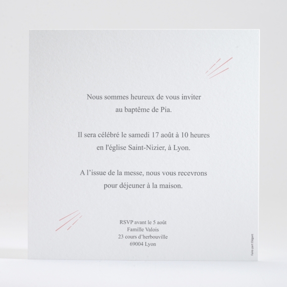 Faire-part de baptême Délicieux rayons