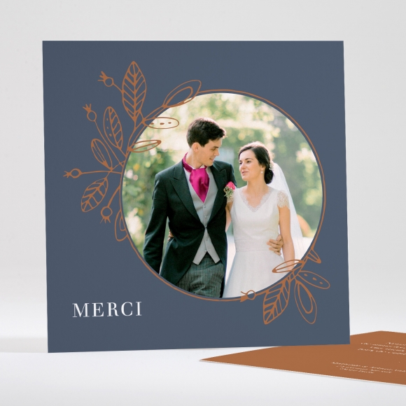 Remerciements mariage Anneau fleuri