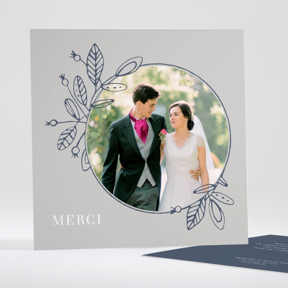 Remerciements mariage Anneau fleuri