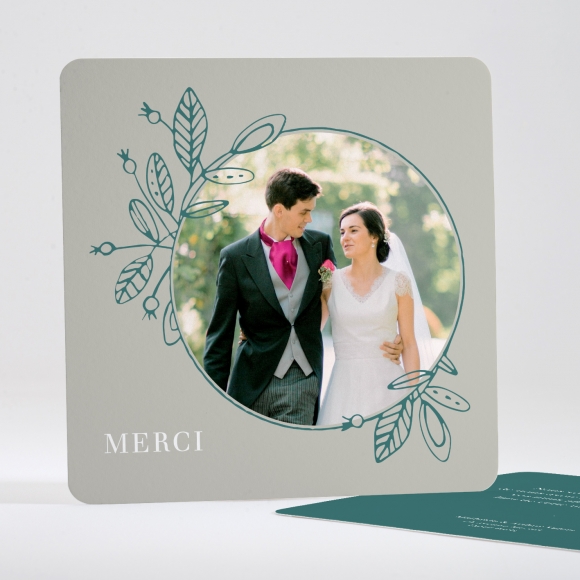 Remerciements mariage Anneau fleuri