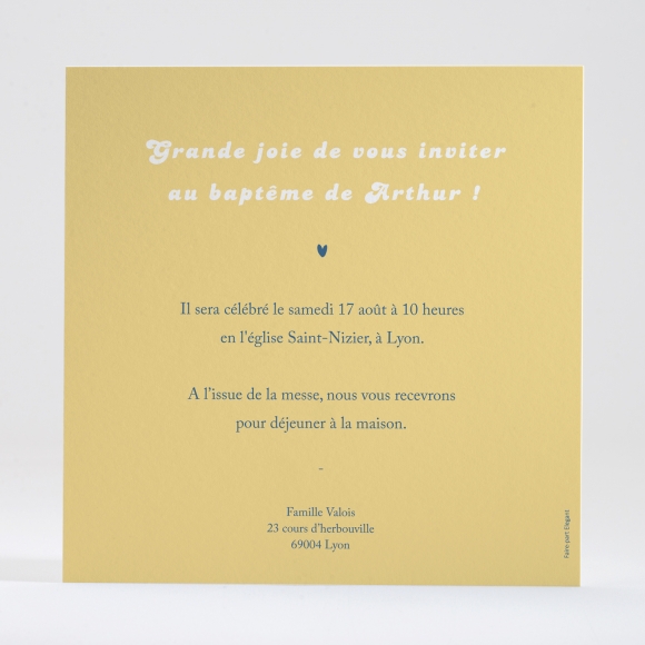 Faire-part de baptême Grande joie