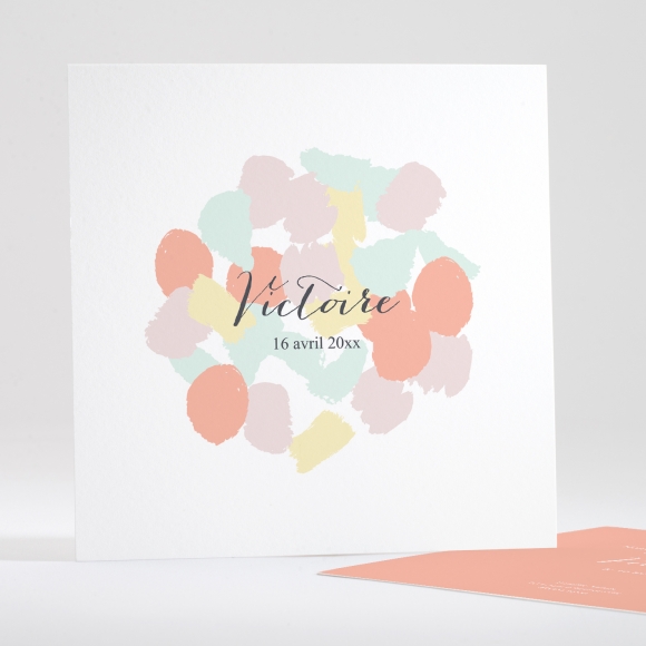 Faire-part de naissance Palette aquarelle