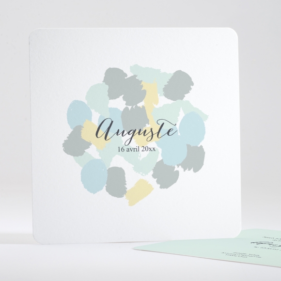 Faire-part de naissance Palette aquarelle