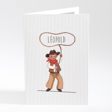 Faire-part de naissance Petit cowboy prénom