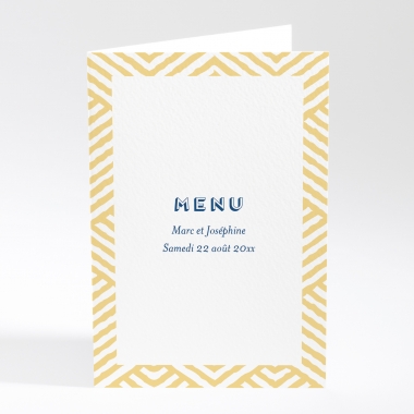 Menu mariage Pattern montagneux