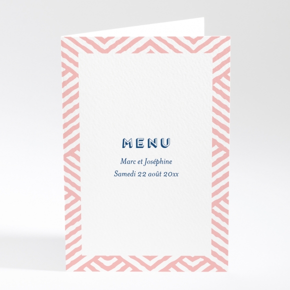 Menu mariage Pattern montagneux