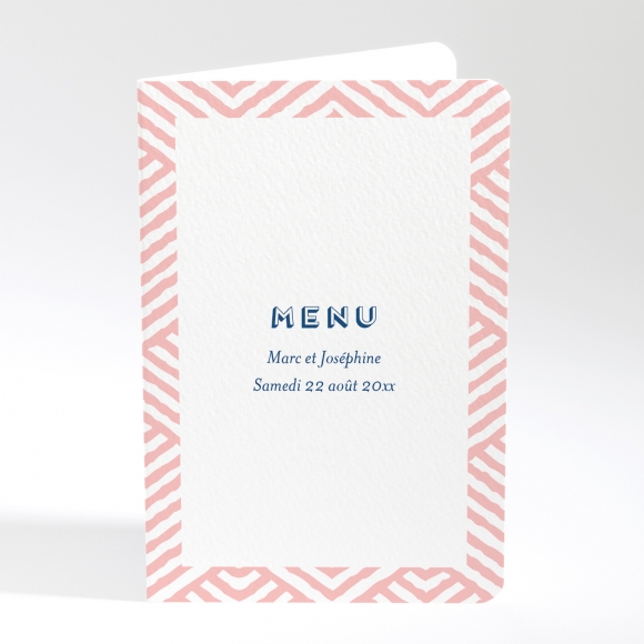 Menu mariage Pattern montagneux