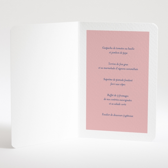 Menu mariage Pattern montagneux