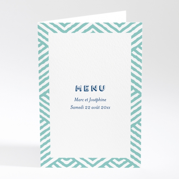 Menu mariage Pattern montagneux