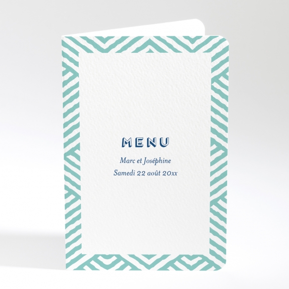 Menu mariage Pattern montagneux