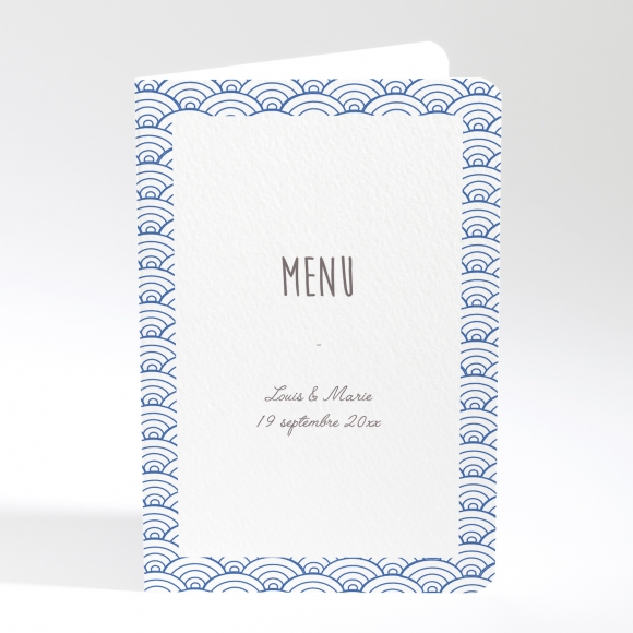 Menu mariage Pattern tendance vague