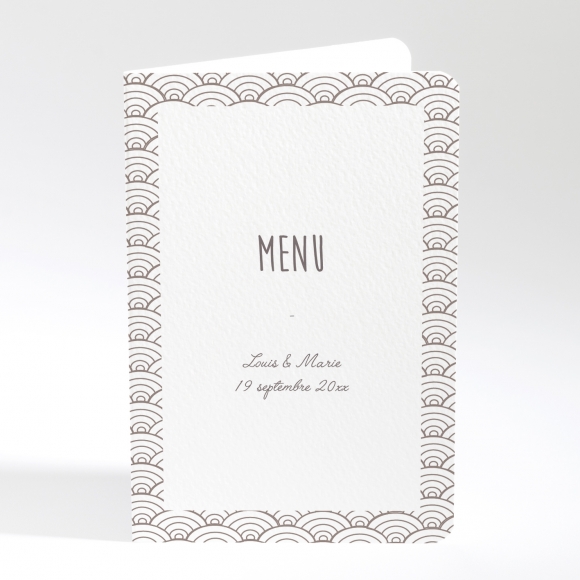 Menu mariage Pattern tendance vague