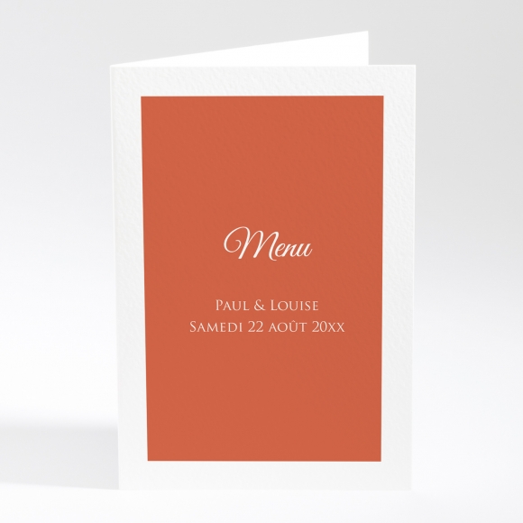 Menu mariage Uni & chic