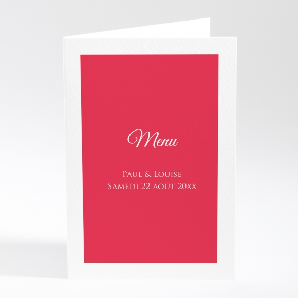 Menu mariage Uni & chic