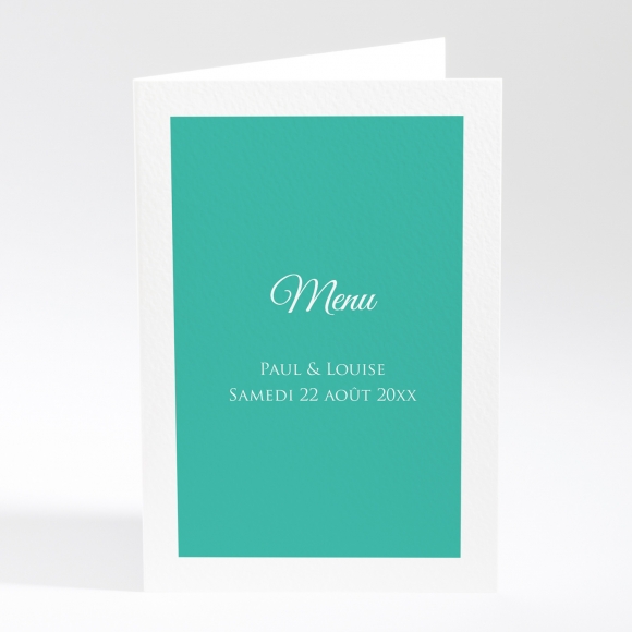 Menu mariage Uni & chic