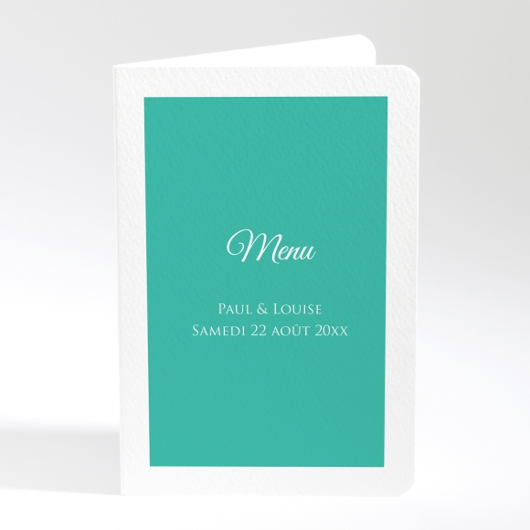 Menu mariage Uni & chic