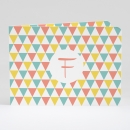 Faire-part de naissance Triangles pastel