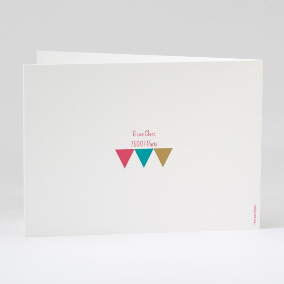 Faire-part de naissance Triangles pastel