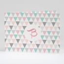 Faire-part de naissance Triangles pastel