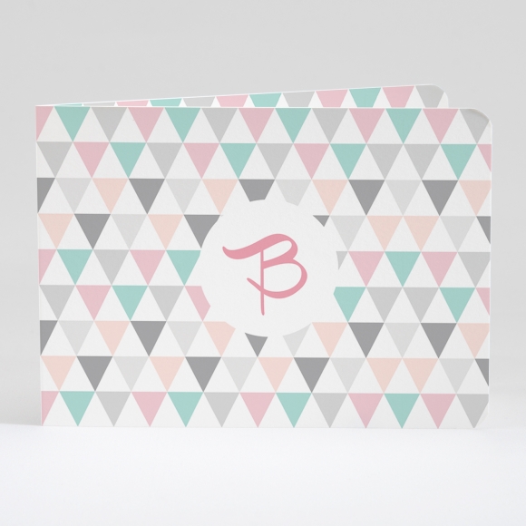 Faire-part de naissance Triangles pastel