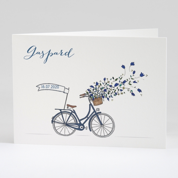 Faire-part de naissance A bicyclette