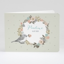 Faire-part de naissance Bird and flowers