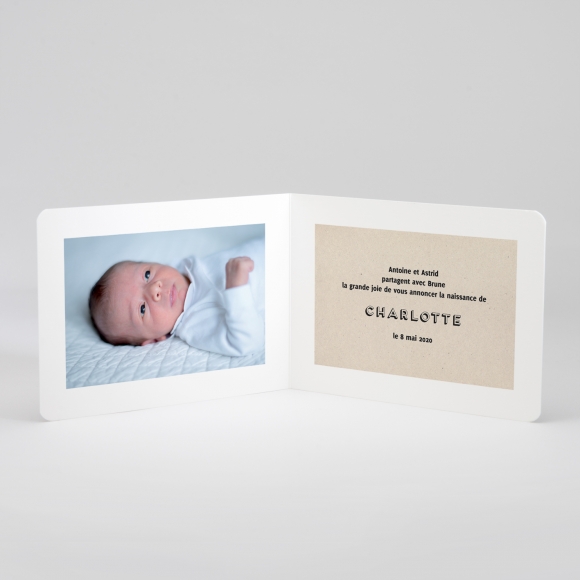 Faire-part de naissance Just simple
