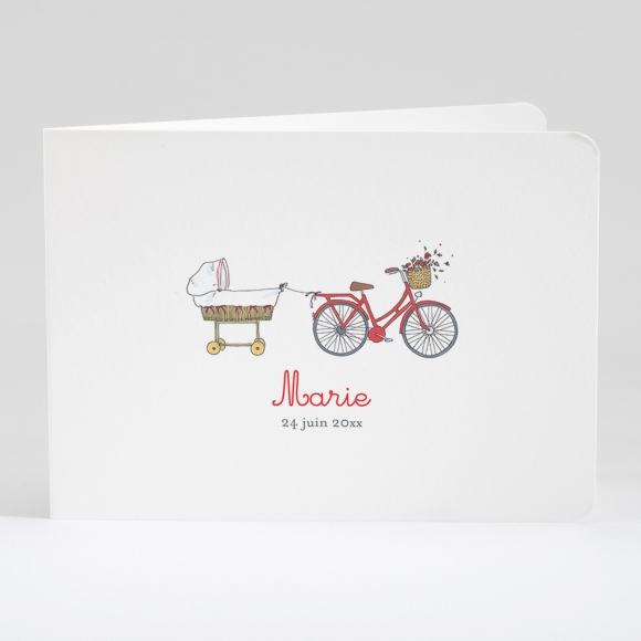 Faire-part de naissance Petite bicyclette