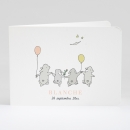 Faire-part de naissance Jolis lapins en famille 4 enfants