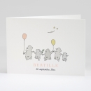 Faire-part de naissance Jolis lapins en famille 5 enfants