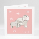 Faire-part de naissance Jolis éléphants avec photo