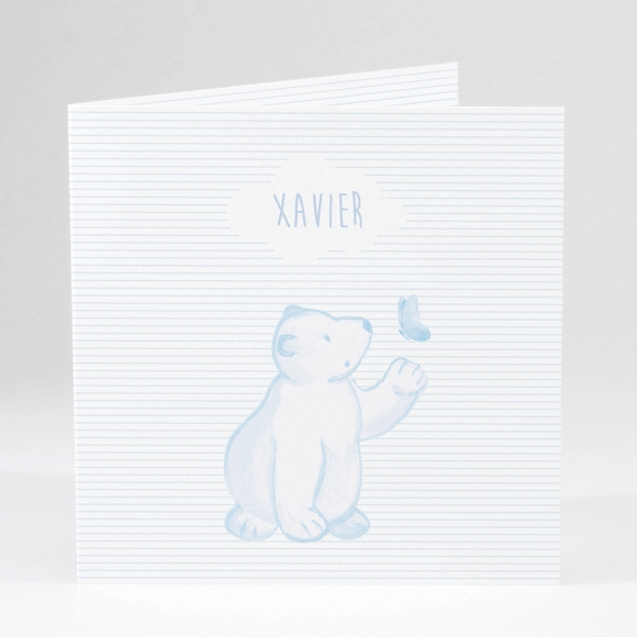 Faire-part de naissance Petit ours polaire photo