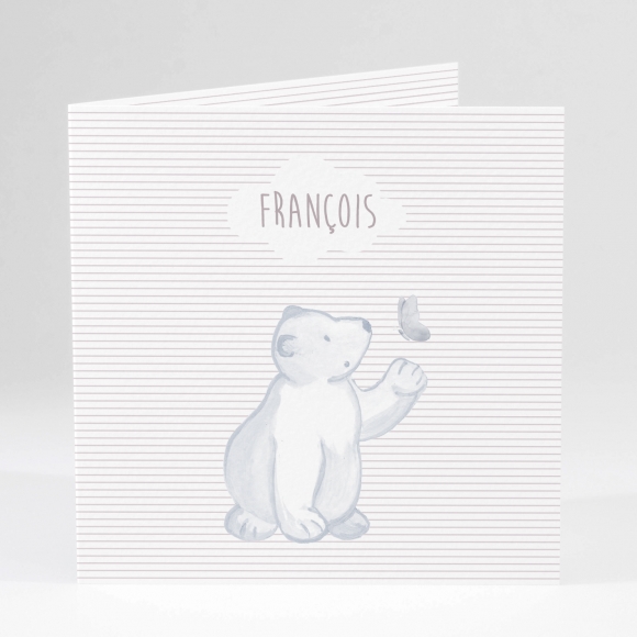 Faire-part de naissance Petit ours polaire photo