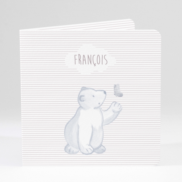 Faire-part de naissance Petit ours polaire photo