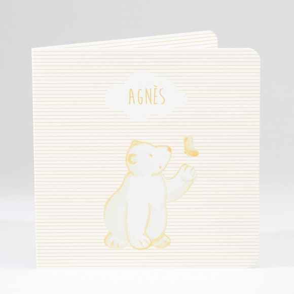 Faire-part de naissance Petit ours polaire photo