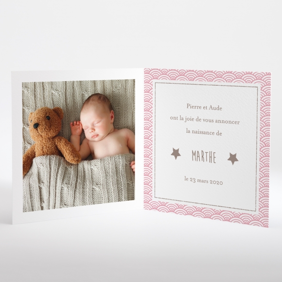 Faire-part de naissance Pattern tendance livret