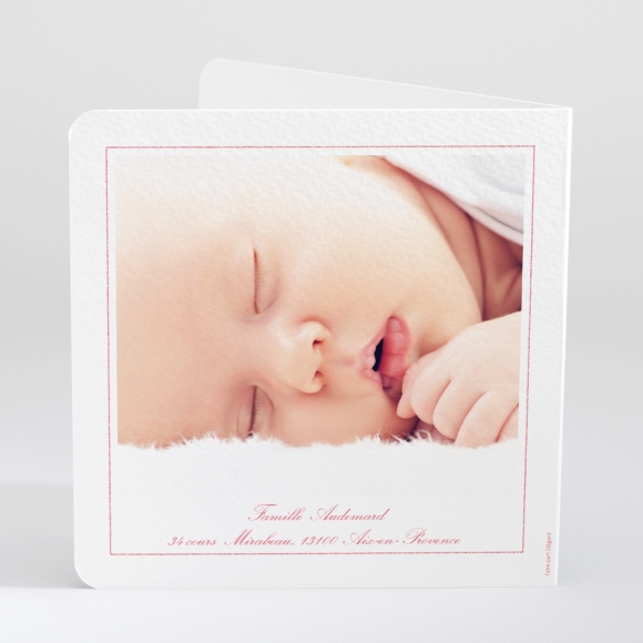 Faire-part de naissance Printemps livret