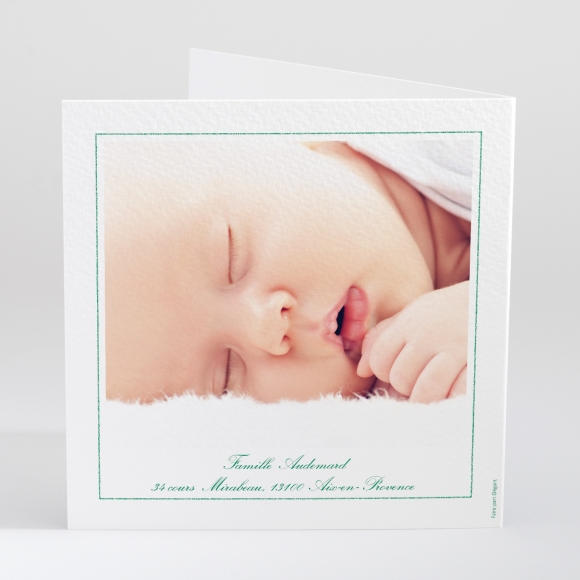 Faire-part de naissance Printemps livret