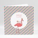 Faire-part de naissance Flamant rose chic