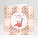 Faire-part de naissance Flamant rose chic