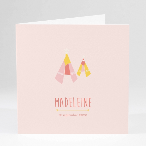 Faire-part de naissance Tipis