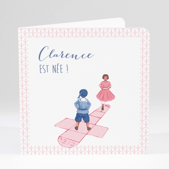 Faire-part de naissance La fameuse marelle