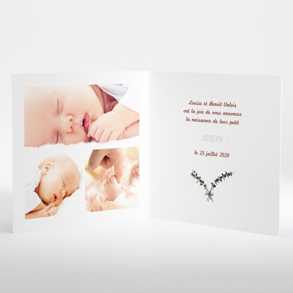 Faire-part de naissance Deux petits pas