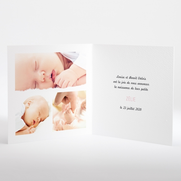 Faire-part de naissance Deux petits pas